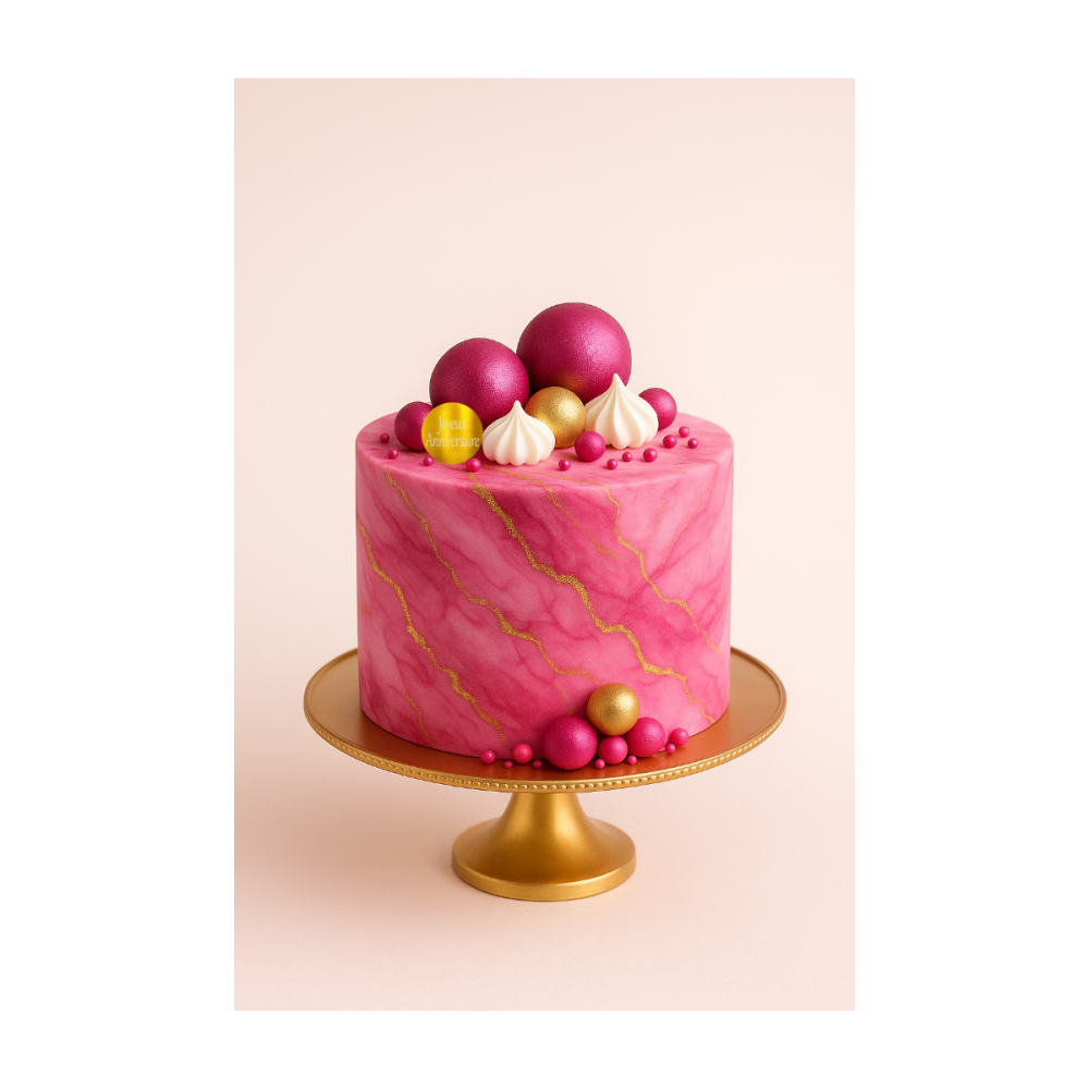 Face Topper gravé - Joyeux Anniversaire