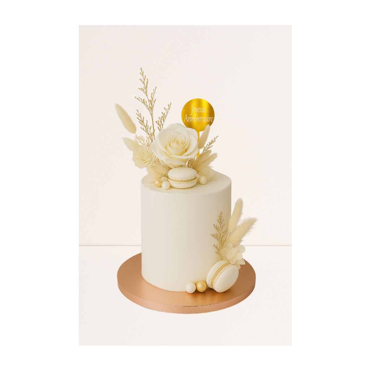 Cake Topper gravé - Joyeux Anniversaire