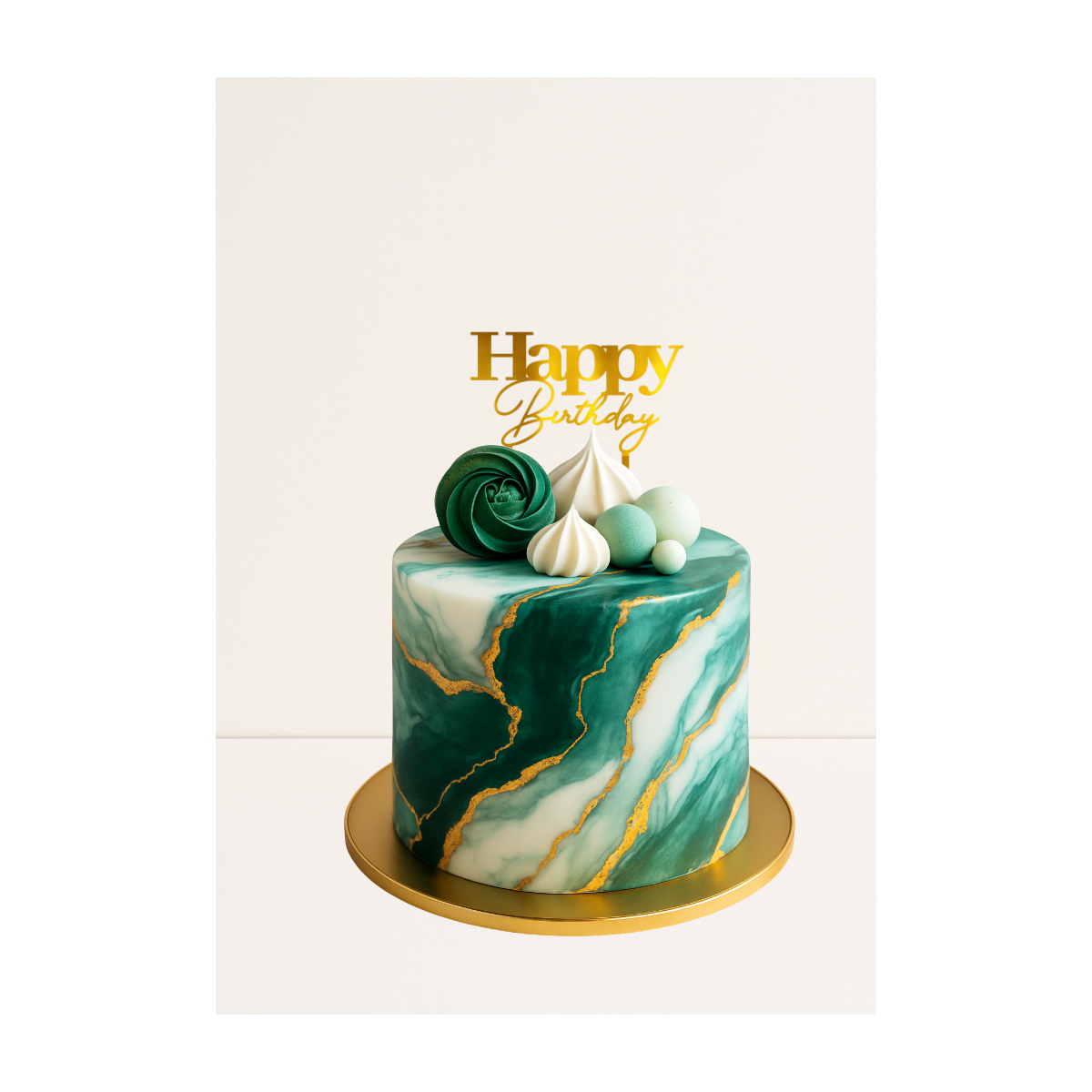 Cake Topper Happy Birthday - 12 cm