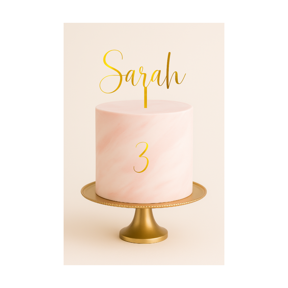 Cake Topper Kit personnalisé - Prénom + Age