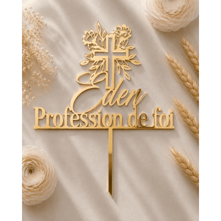Cake Topper Profession de foi