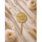 Cake Topper gravé - Happy Birthday
