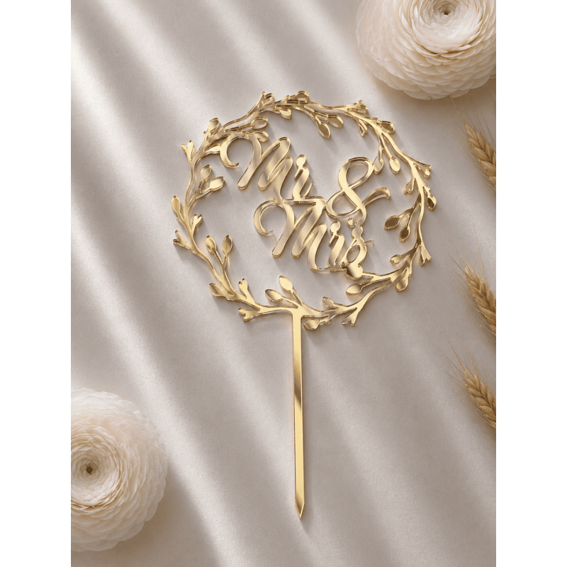 Cake Topper - Mr and Mrs Cake Topper - Mr and Mrs