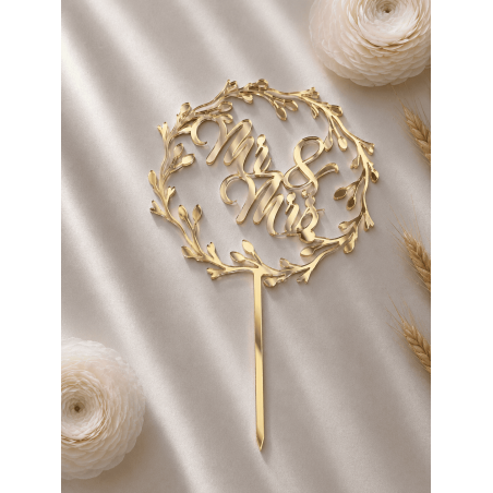 Cake Topper - Mr and Mrs