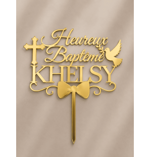 Cake Topper - Baptême