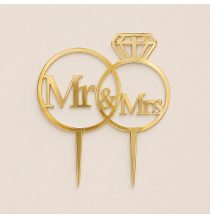 Cake Topper - Mr & Mrs