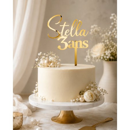 Cake Topper - PRENOM + AGE
