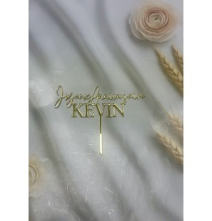 Cake Topper - JOYEUX ANNIVERSAIRE - PRENOM