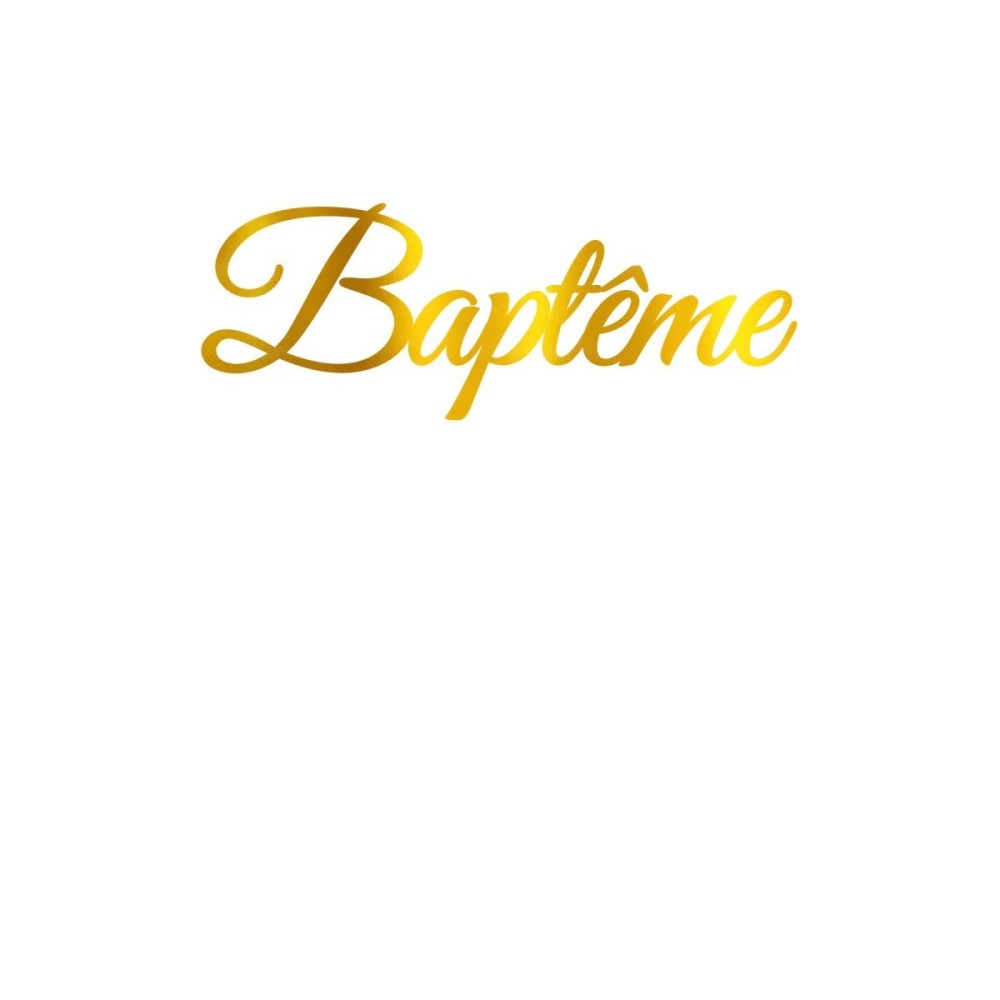 Face Topper Baptême - 8 cm