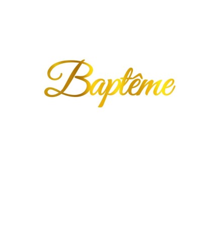 Face Topper Baptême - 8 cm