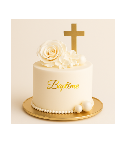 Face Topper Baptême - 8 cm