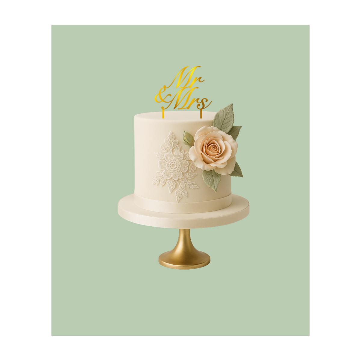 Cake Topper - Mr and Mrs