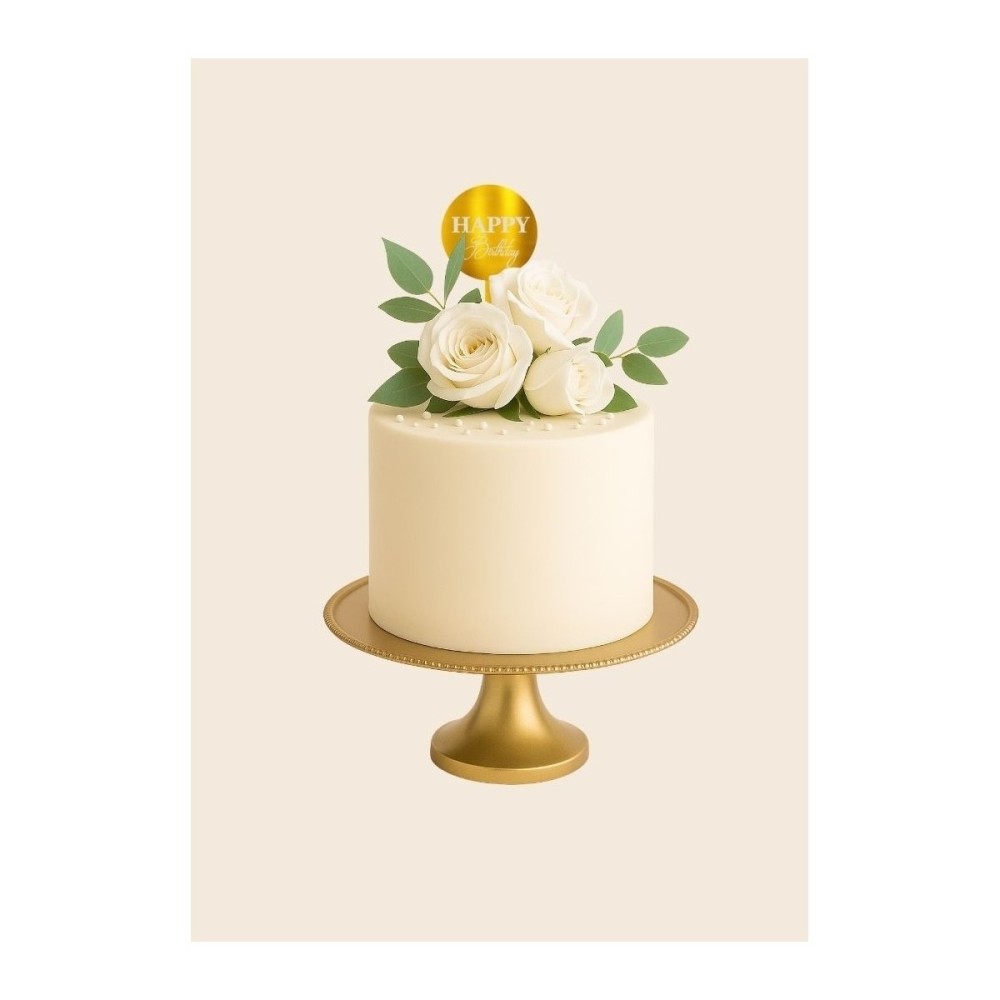 Cake Topper gravé - Happy Birthday