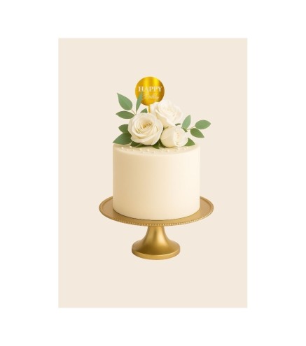 Cake Topper gravé - Happy Birthday