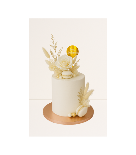 Cake Topper gravé - Joyeux Anniversaire