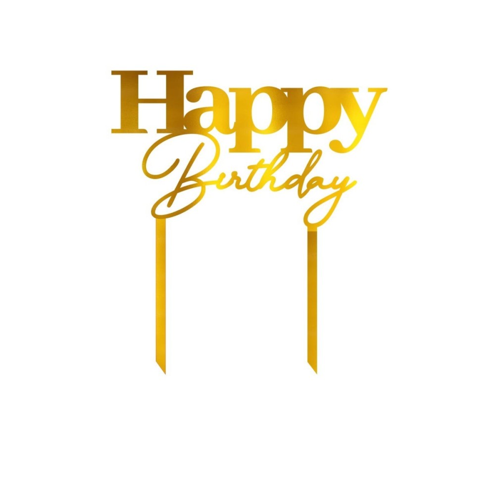 Cake Topper Happy Birthday - 12 cm