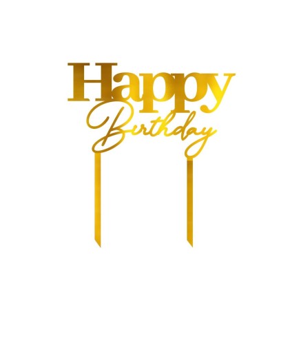 Cake Topper Happy Birthday - 12 cm