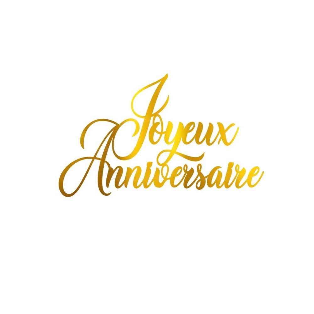 Face Topper - Joyeux Anniversaire 12 cm