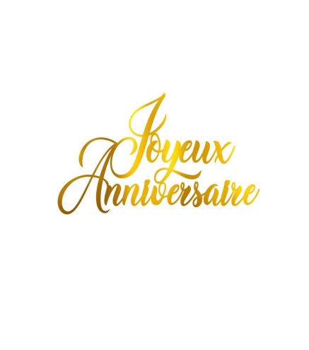 Face Topper - Joyeux Anniversaire 12 cm