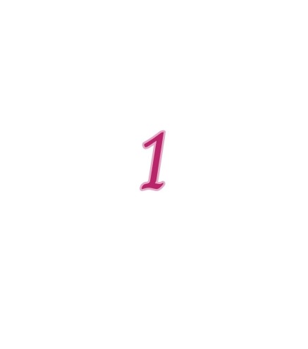 Chiffre - 6 cm avec doublure de couleur