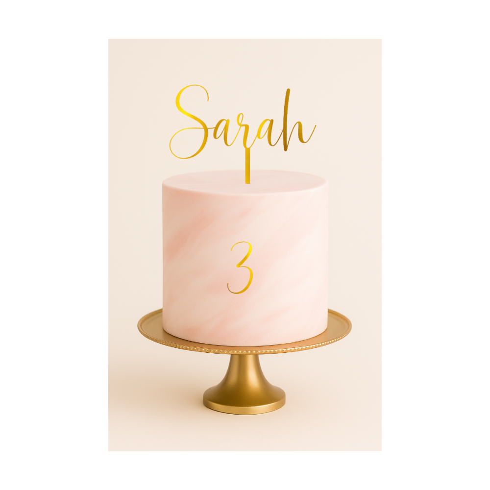 Cake Topper Kit personnalisé - Prénom + Age