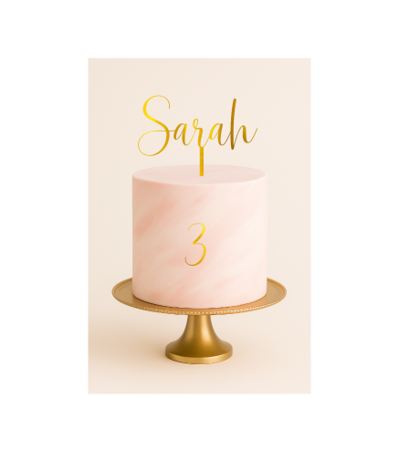 Cake Topper Kit personnalisé - Prénom + Age