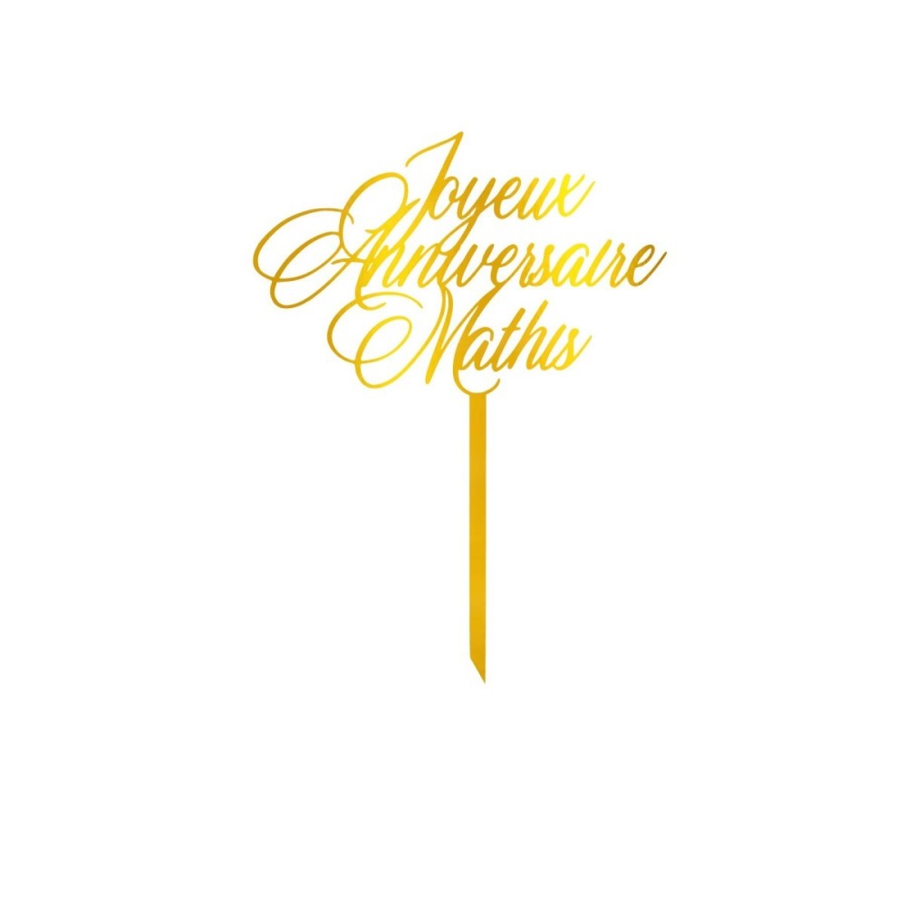 Cake Topper - Joyeux Anniversaire personnalisé