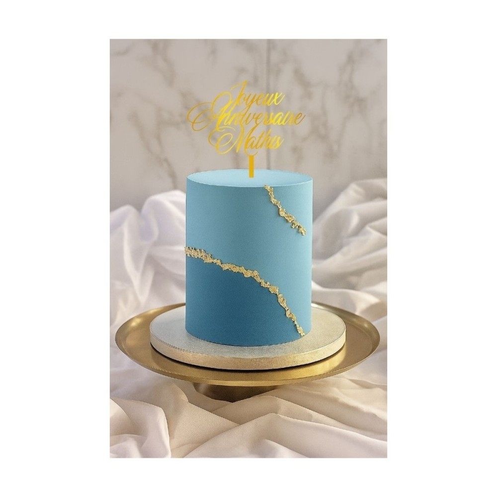 Cake Topper - Joyeux Anniversaire personnalisé