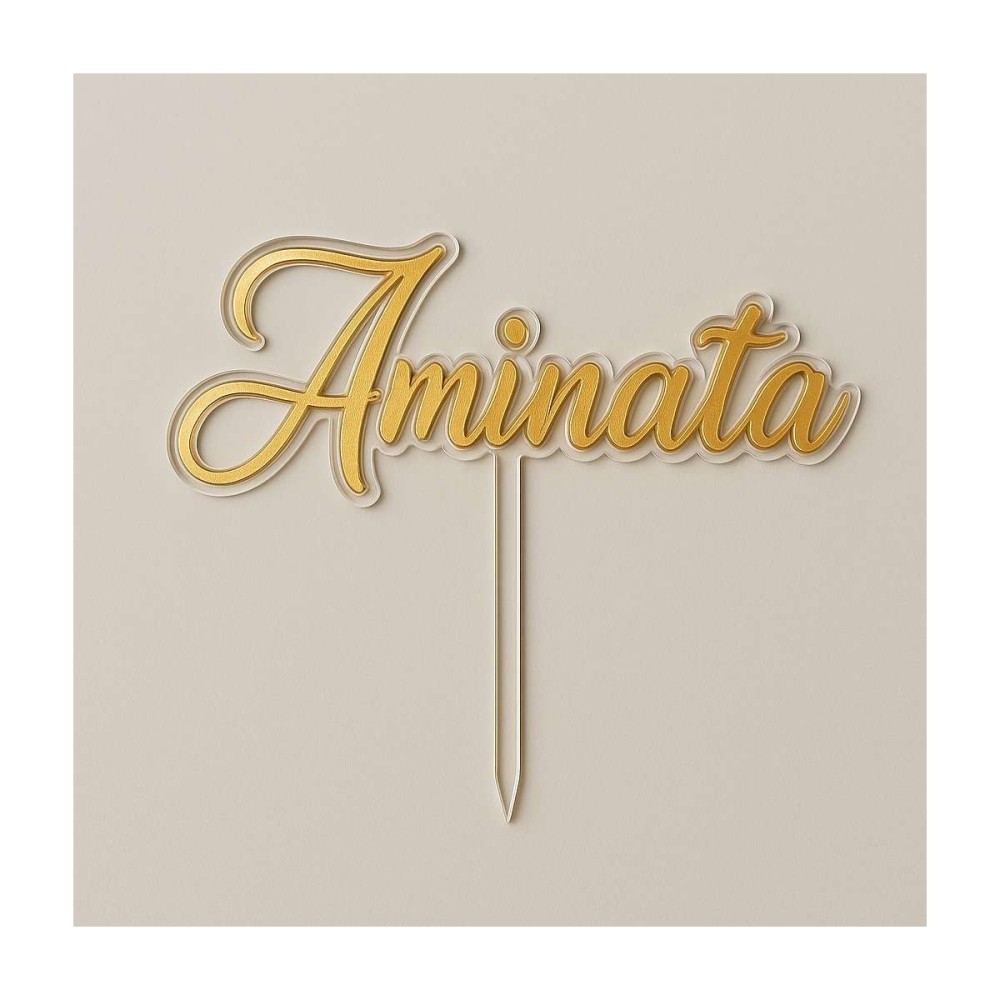 Texte personnalisé en acrylique - Doublure transparente