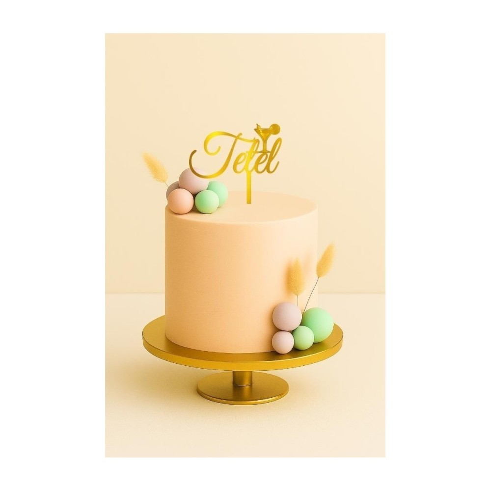 Cake Topper - PRENOM + THEME AU CHOIX