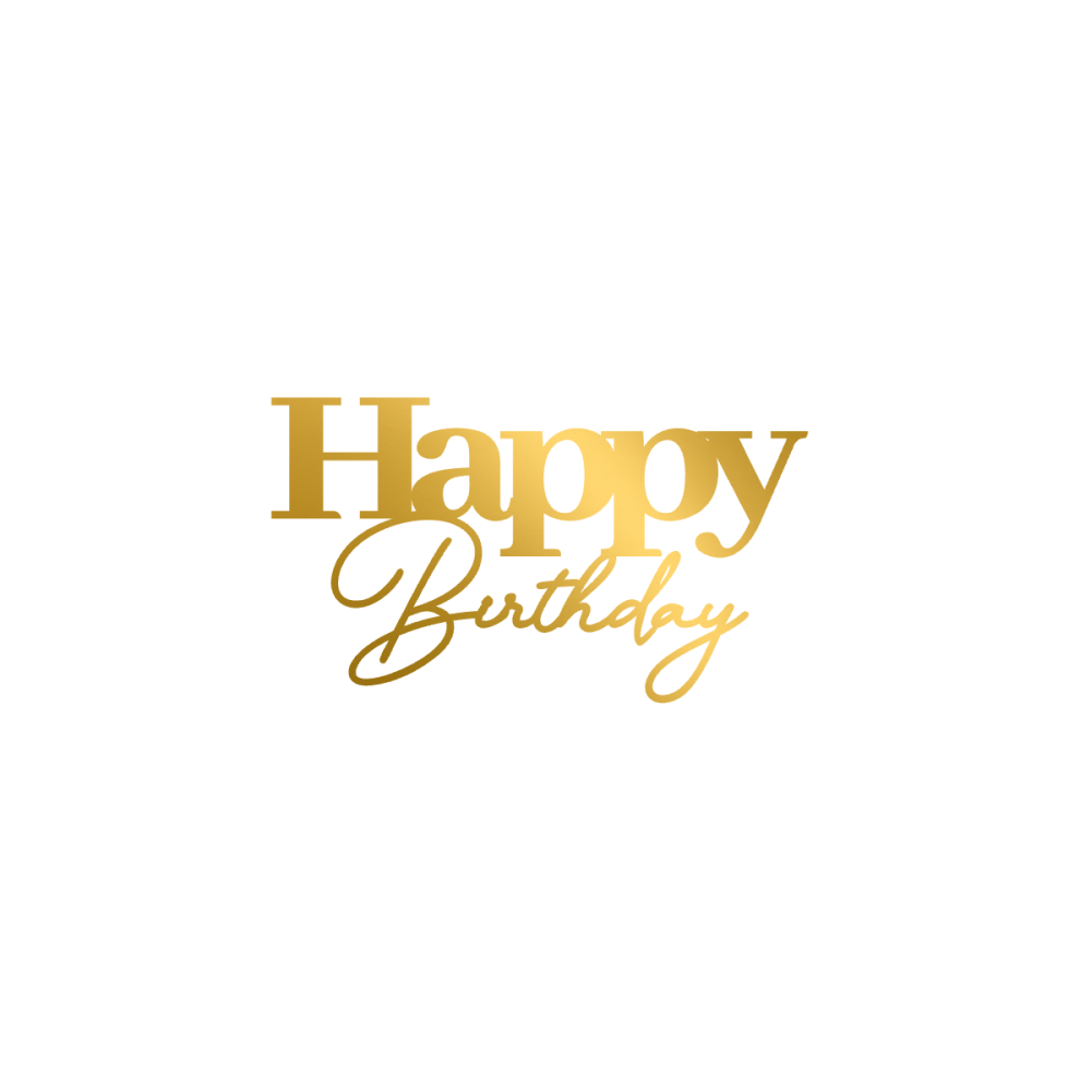 Face Topper - Happy Birthday 8 cm