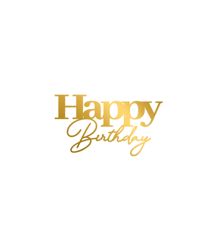 Face Topper - Happy Birthday 8 cm