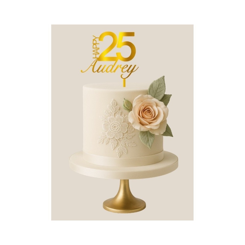 Cake Topper - Age + Prénom