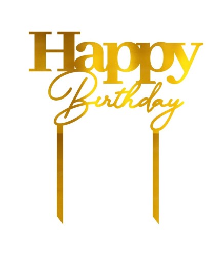 Cake Topper - Happy Birthday