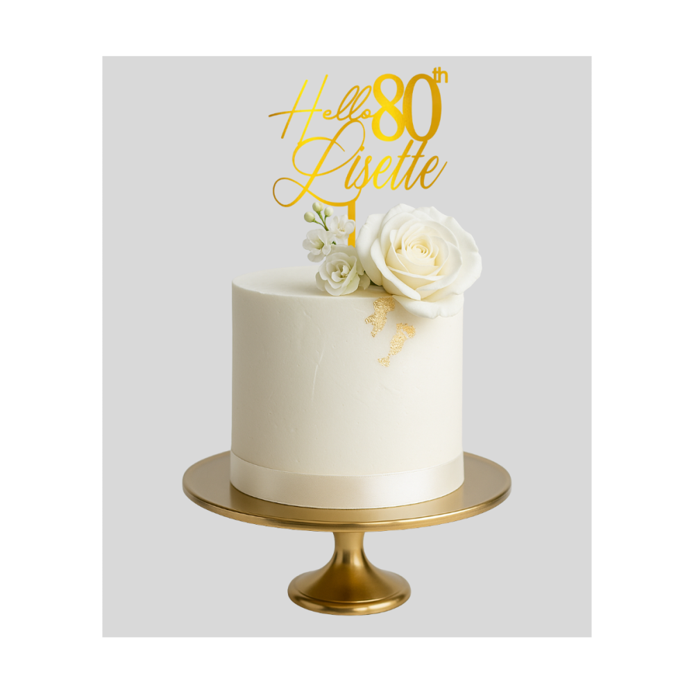 Cake Topper - Hello+Age+Prénom