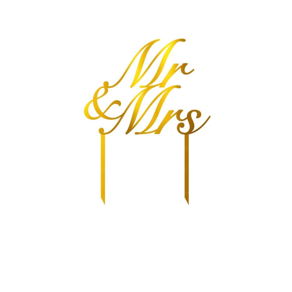 Cake Topper - Mr and Mrs