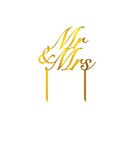 Cake Topper - Mr and Mrs