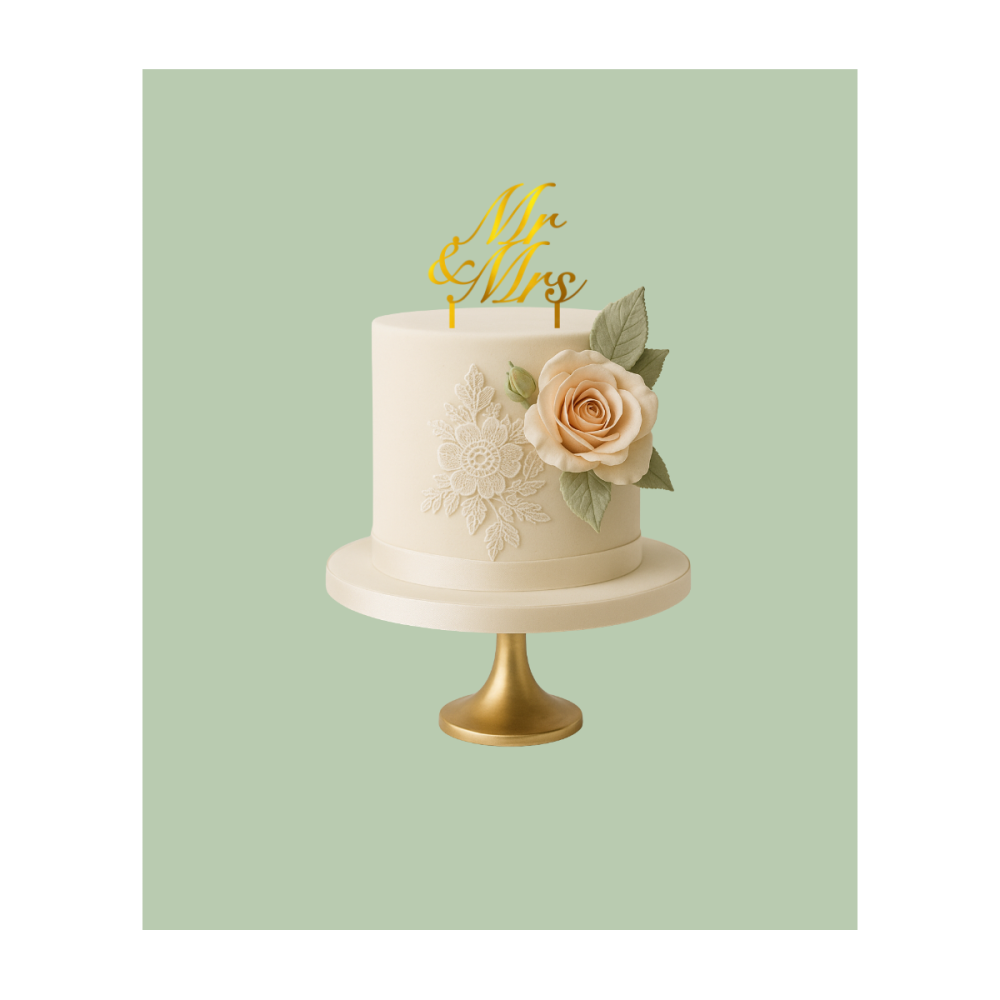 Cake Topper - Mr and Mrs