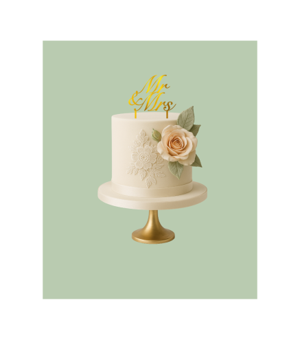 Cake Topper - Mr and Mrs