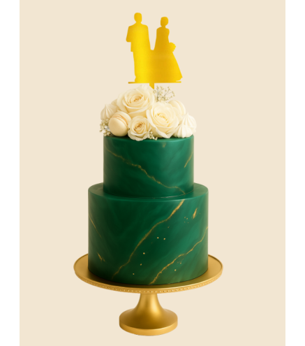 Cake Topper - Silhouette Mariés