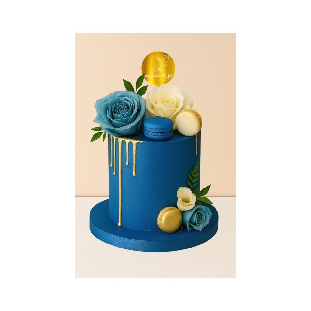 Cake Topper gravé - Profession de foi